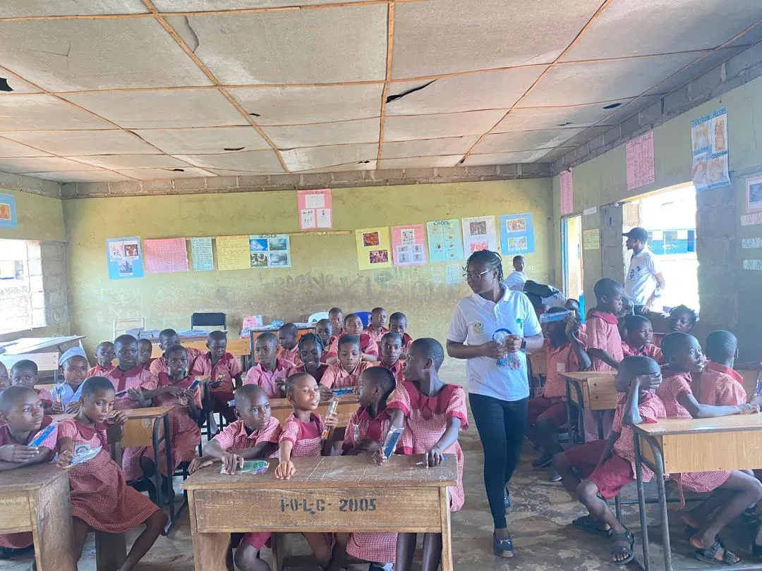 A classroom full of kids