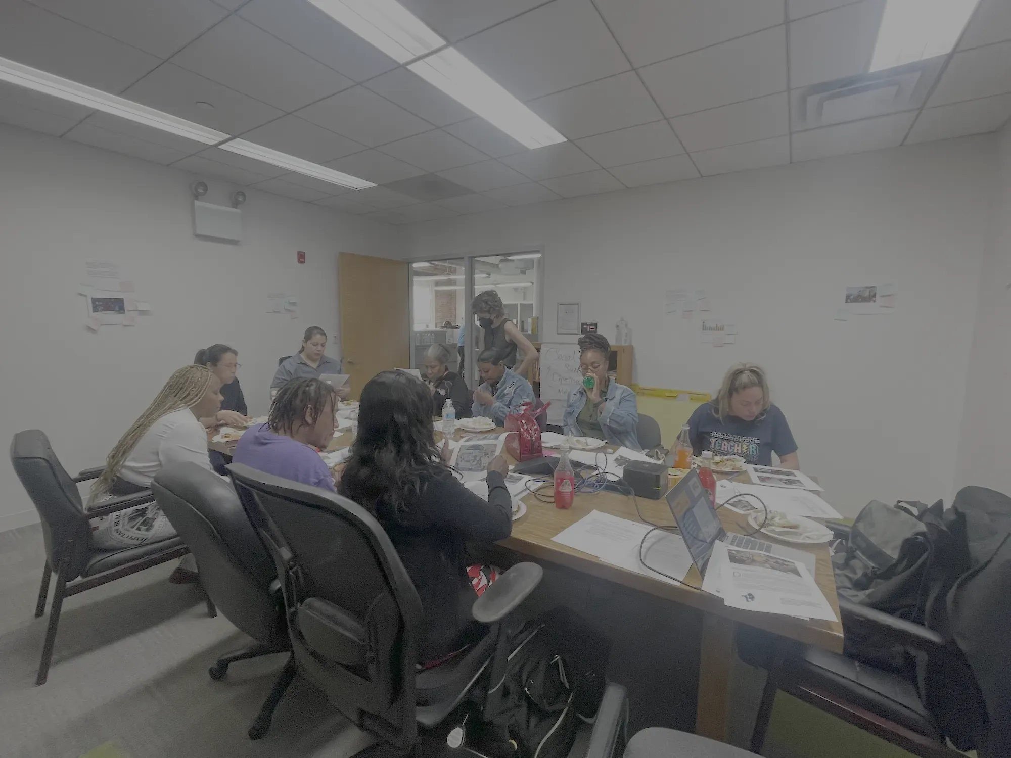 Chicago Teachers participating in discussion-based activities focused on reporting. Photo by Jaya Mukherjee, 2026.