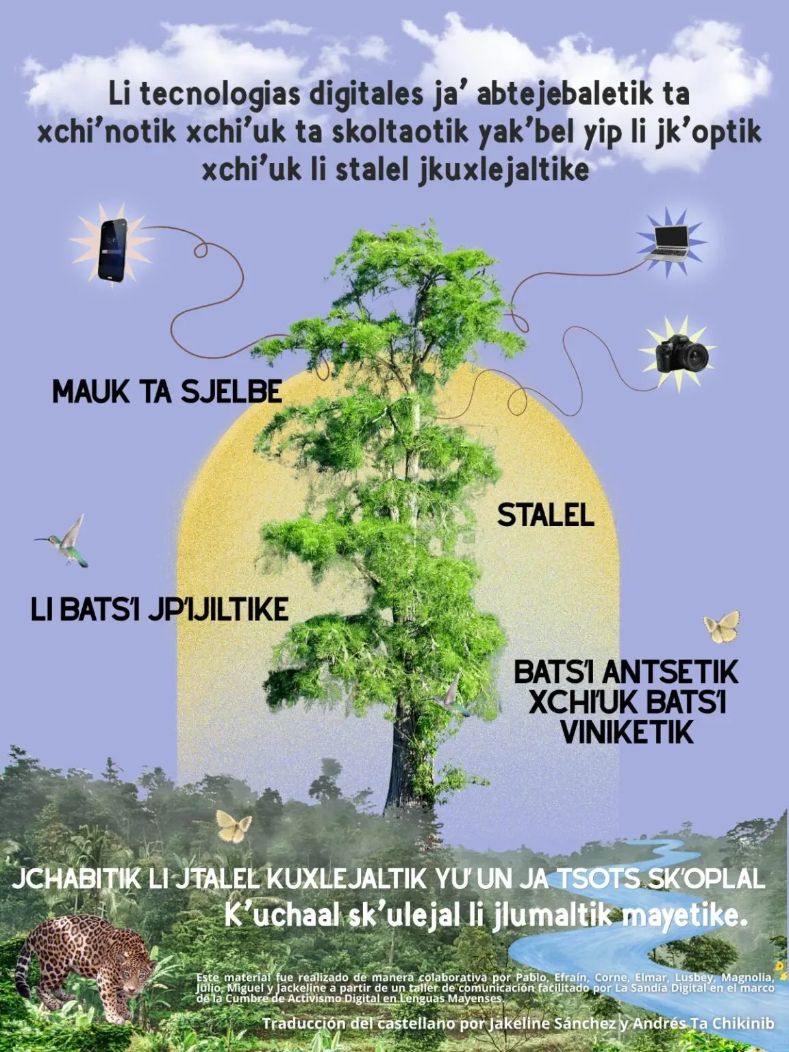Poster translated into tsotsil language