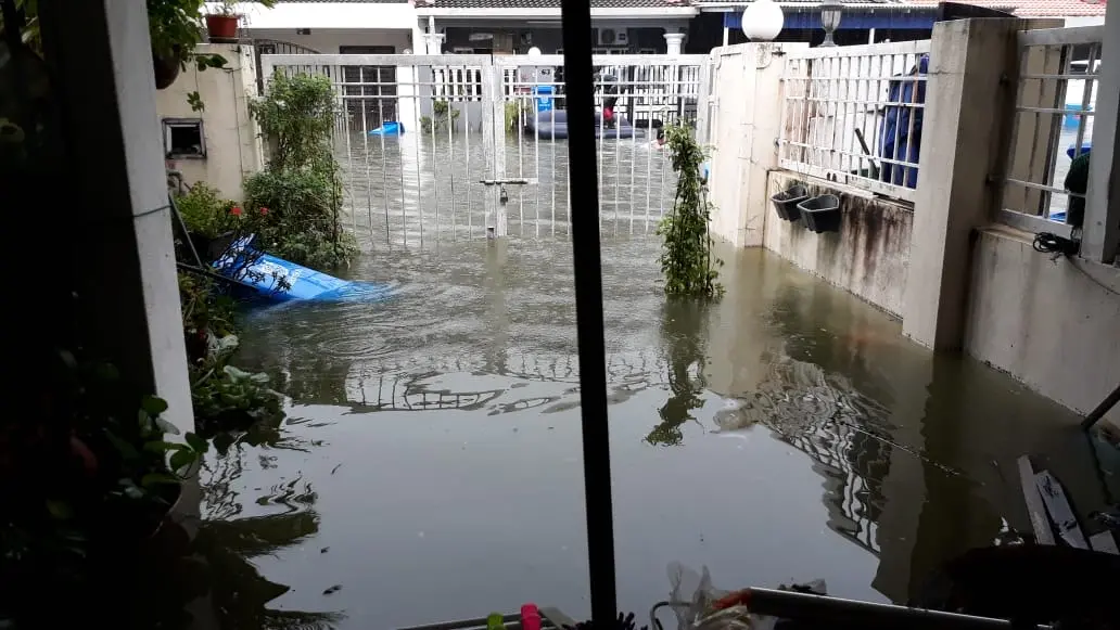 flooded home