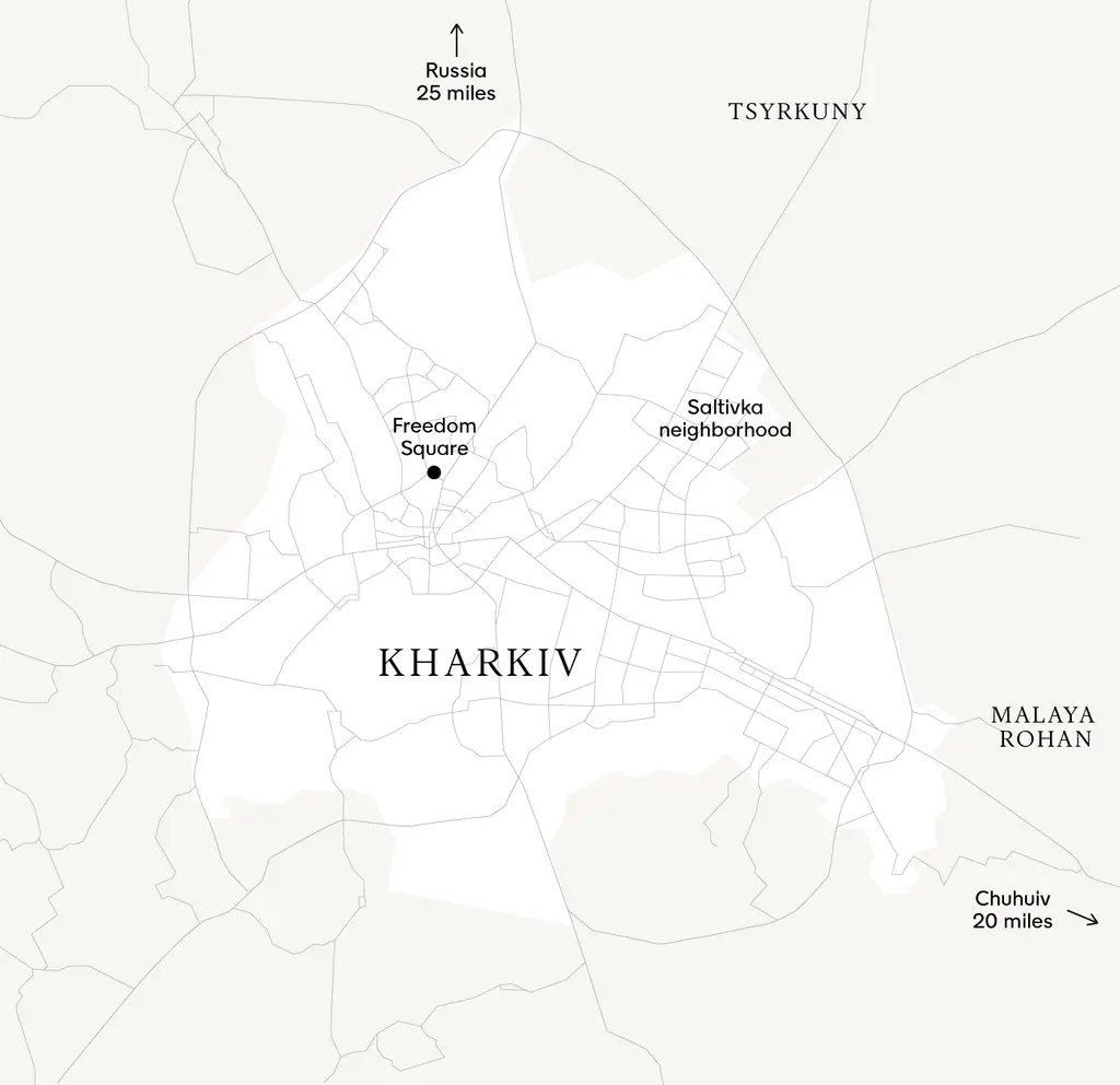 A map of Kharkiv