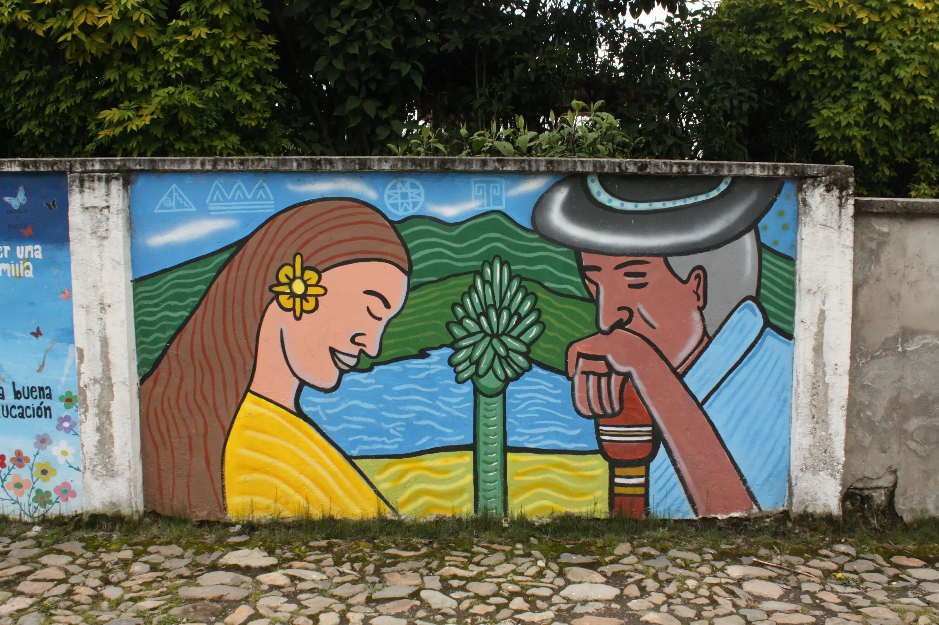 Muchos murales en el resguardo de Cumbal.