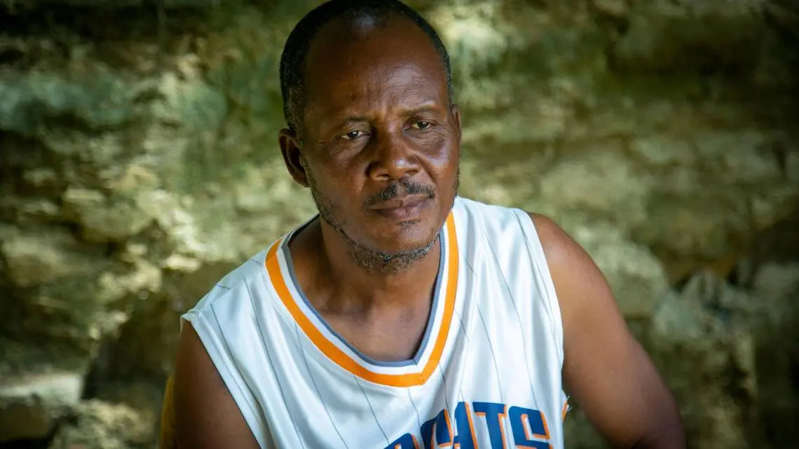 a man in a basketball jersey