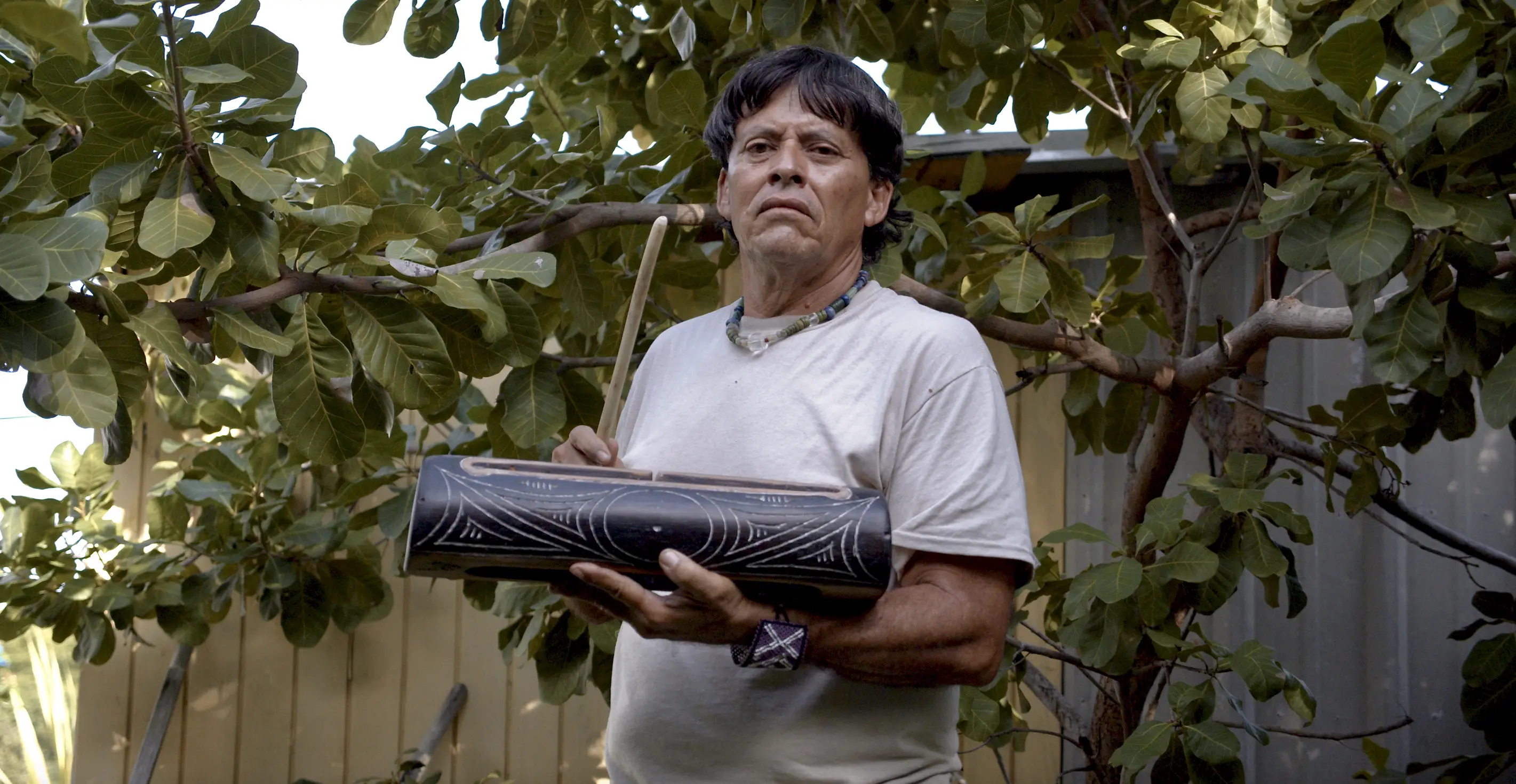 Daniel Silva with instrument