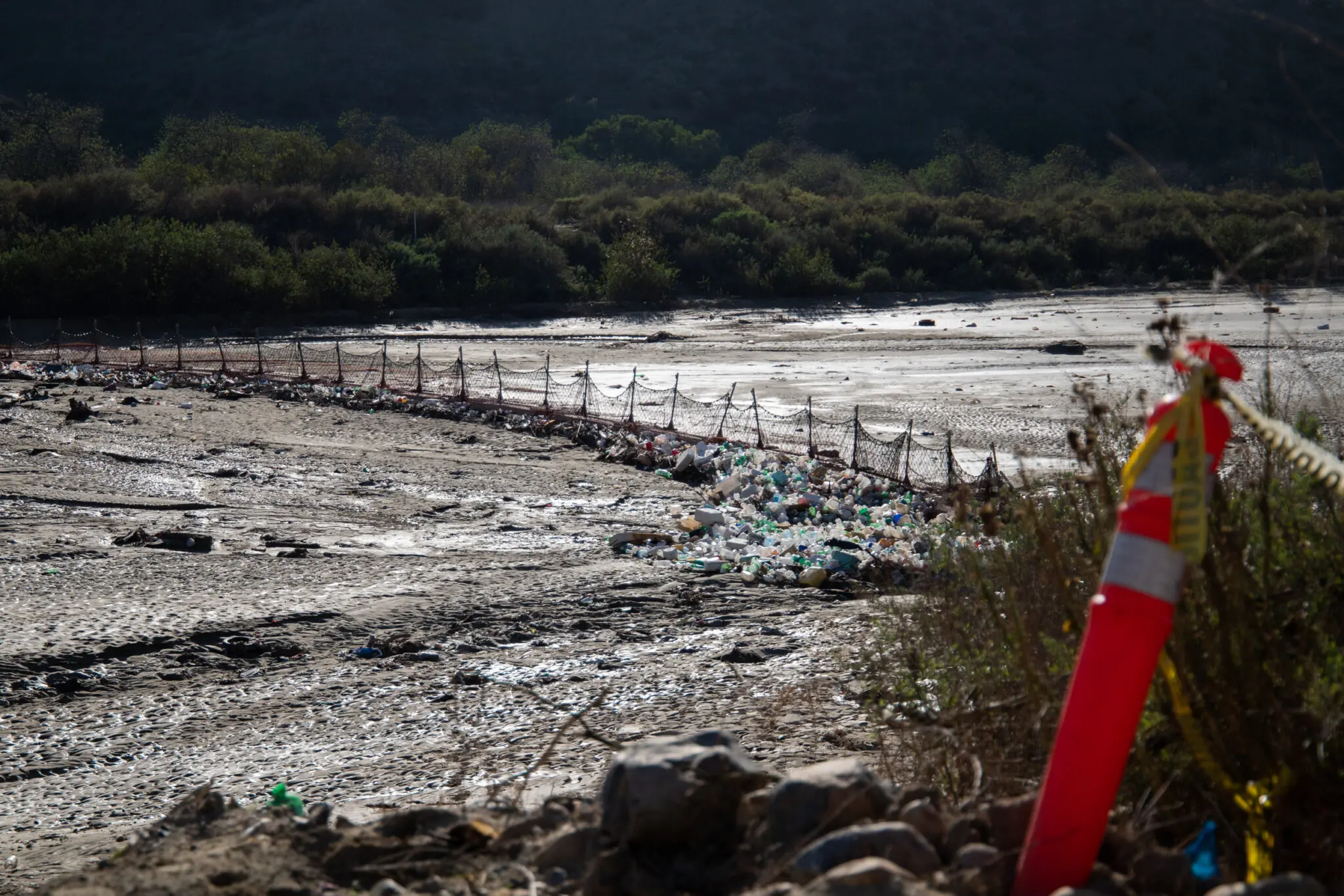 Sewage build up near the border