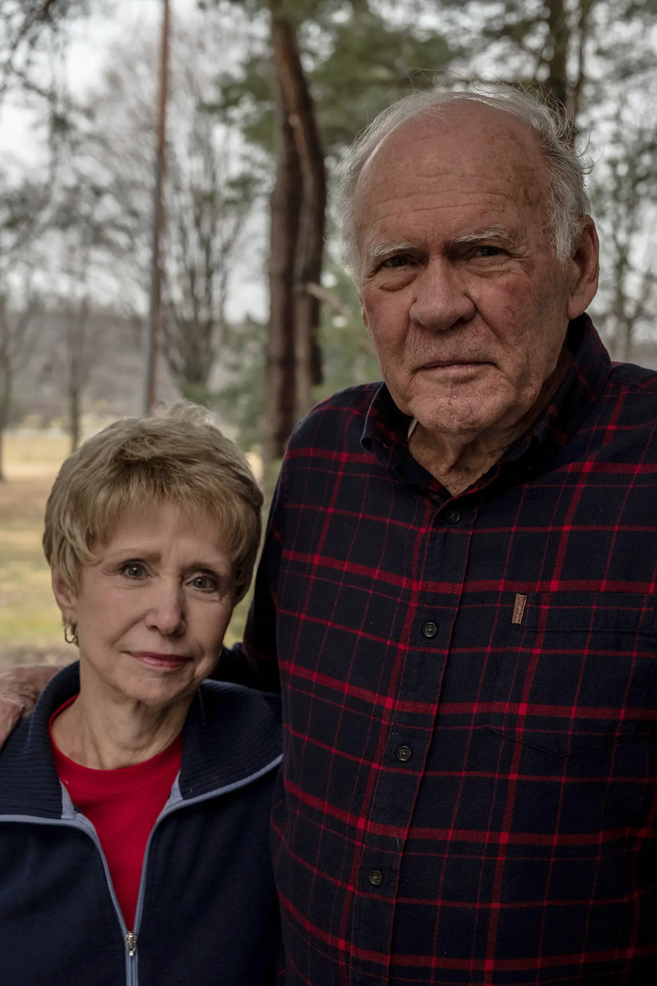 Couple poses for a photo