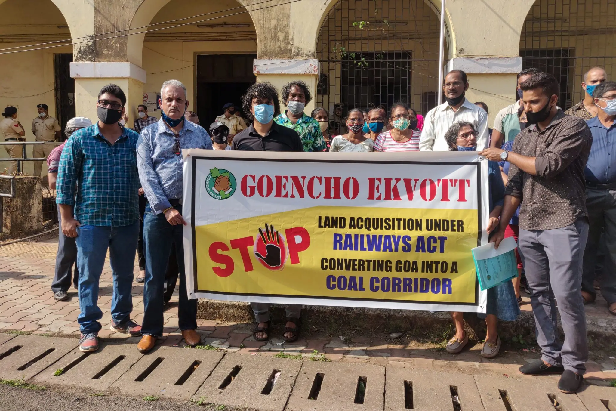 Locals in Goa protest railway expansion.