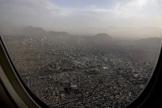 View of Kabul from plane