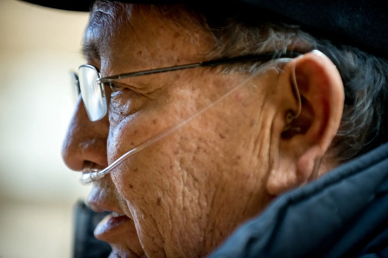 A close-up portrait of Leslie Begay. Image by Mary F. Calvert. United States, 2020.
