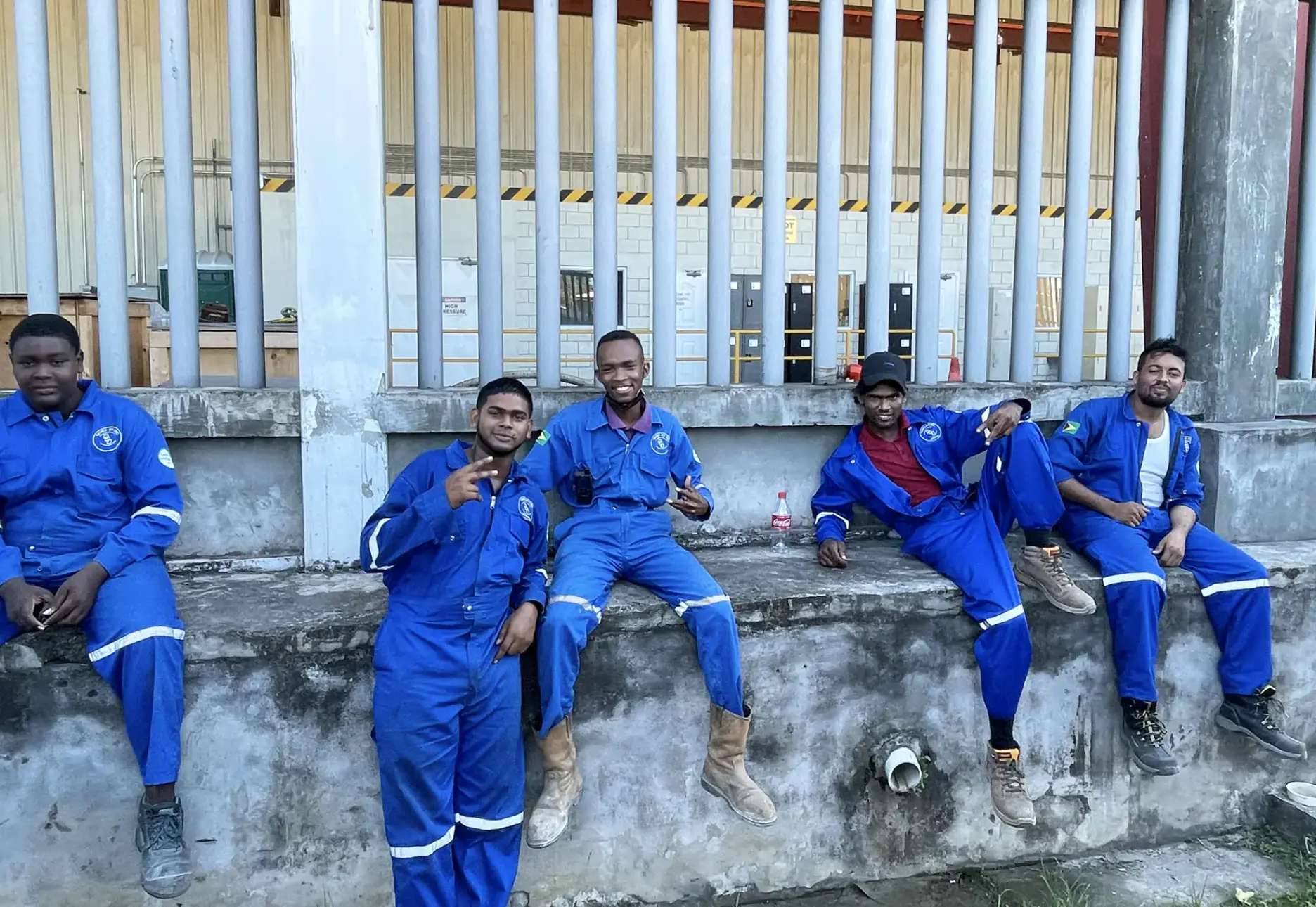 Workers sit out warehouse