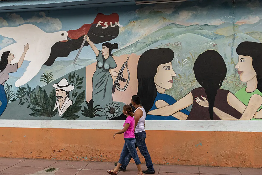 a Sandinista mural dedicated to Nicaraguan woman