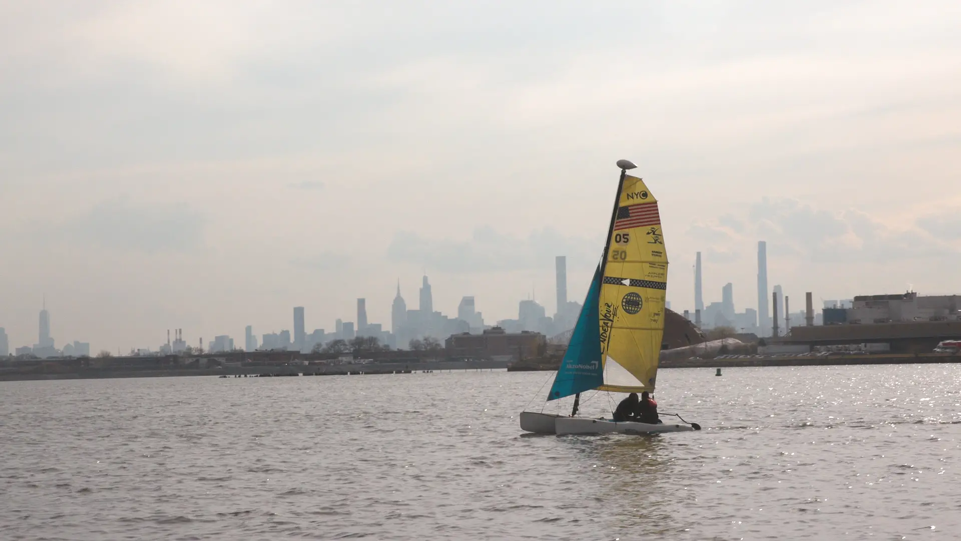 sailboat on the Bronx River