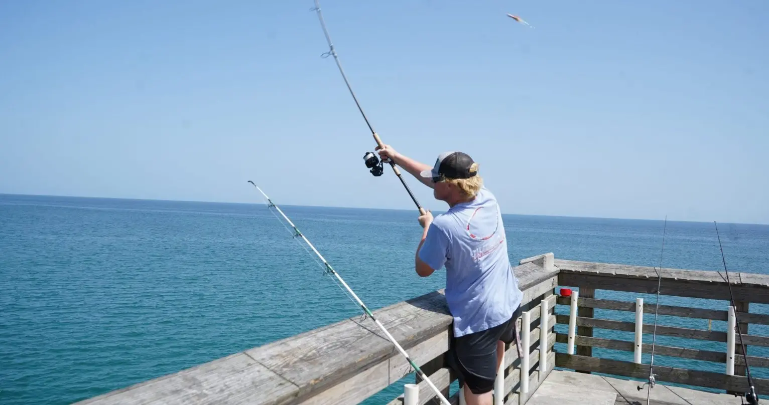 Man fishes