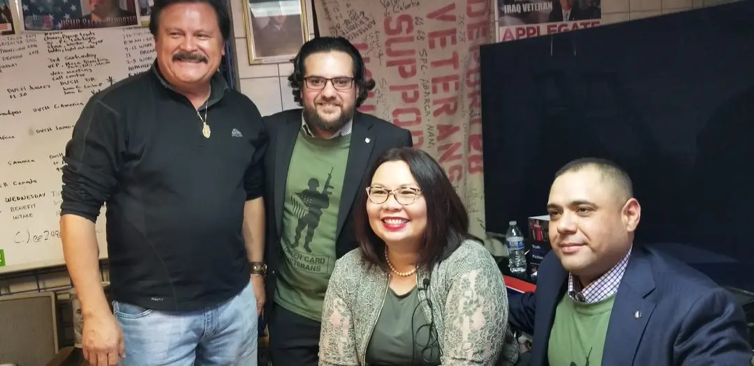 Domingo Garcia, Carlos Luna, Senator Tammy Duckworth, and Miguel Perez Jr.