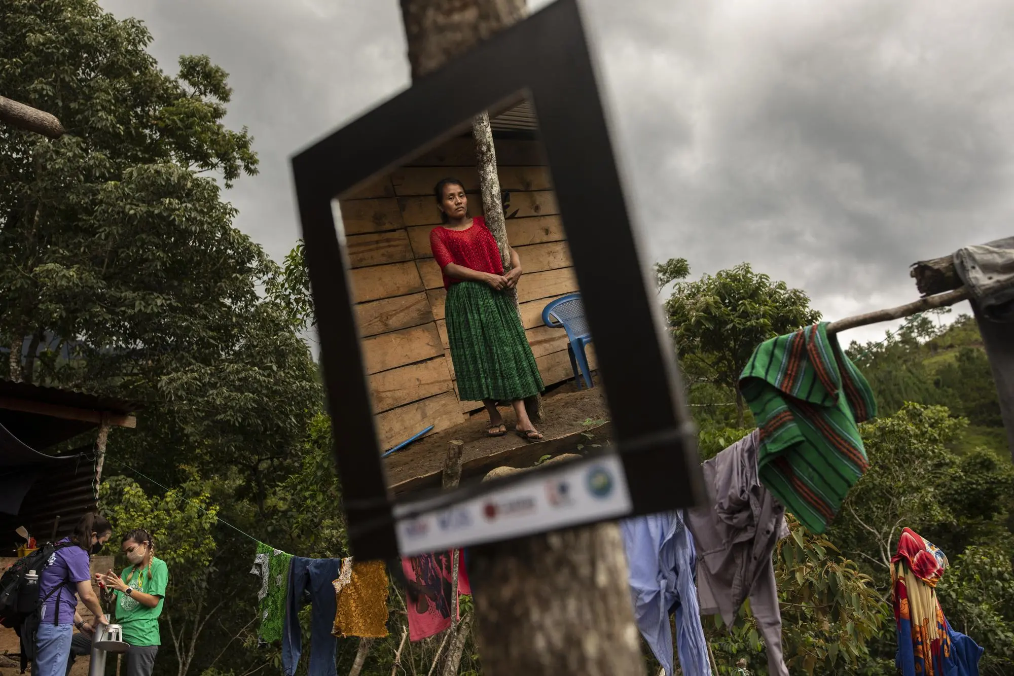 a woman reflection is shown in a mirror