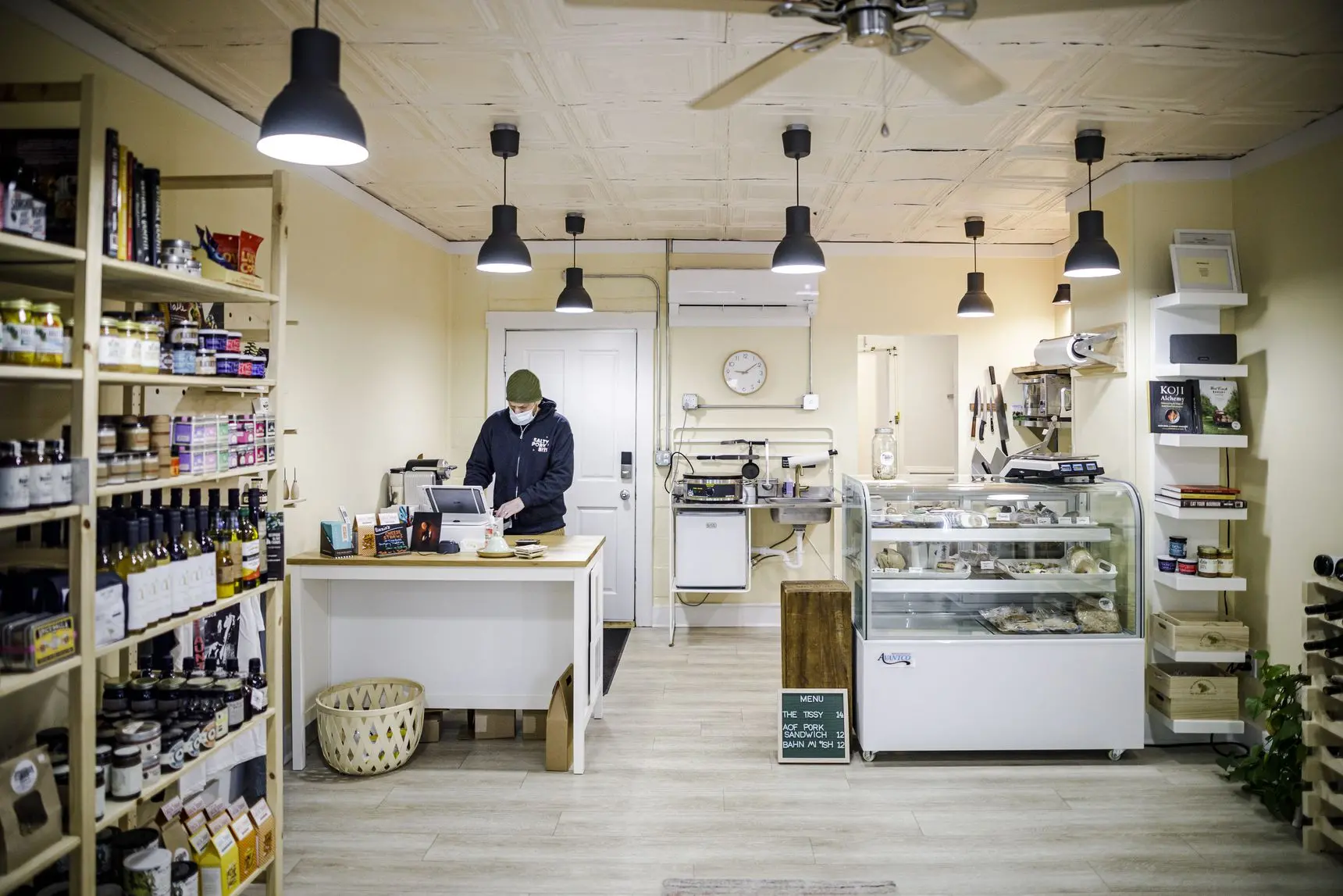 A cashier inside a shop