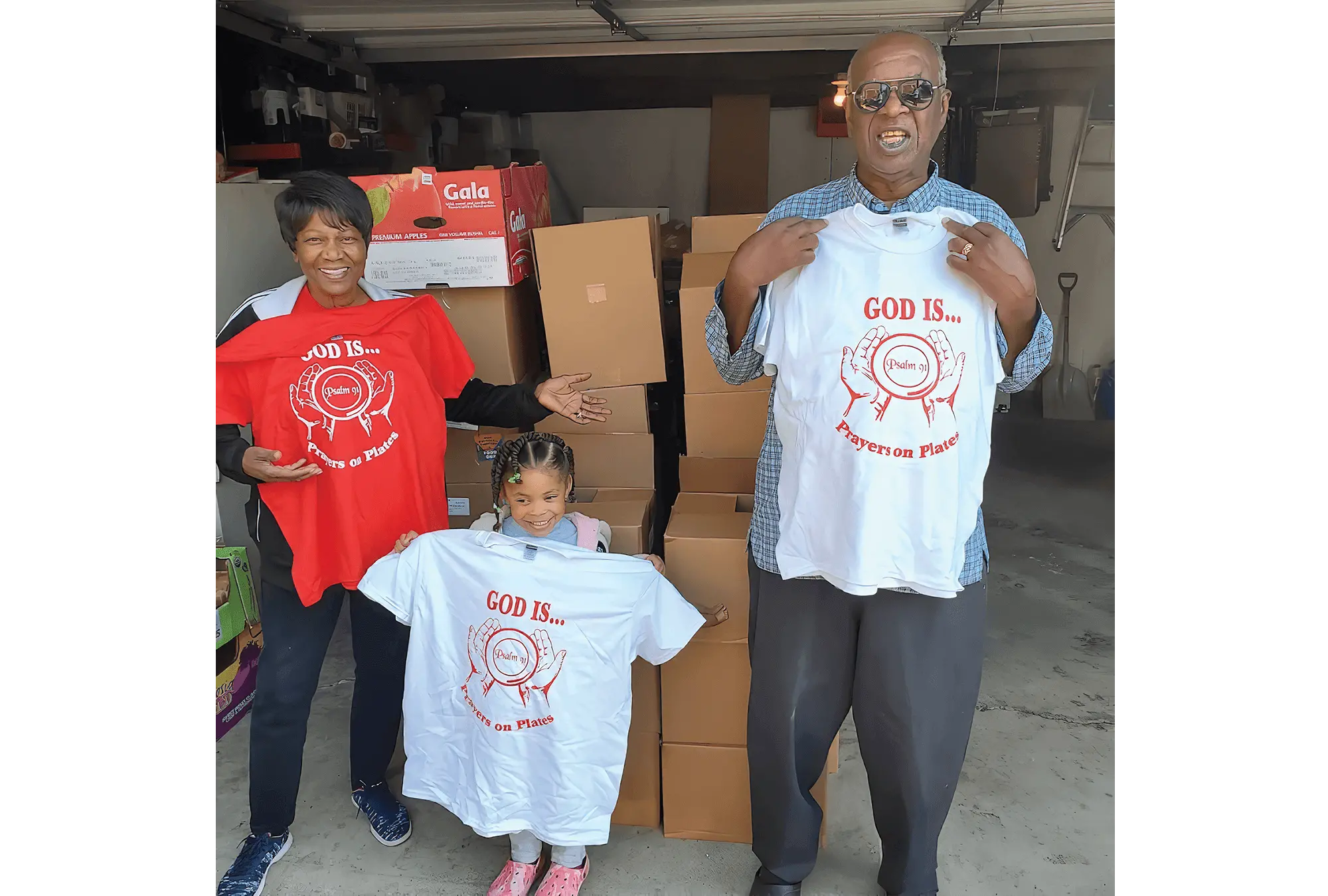 family with t shirts
