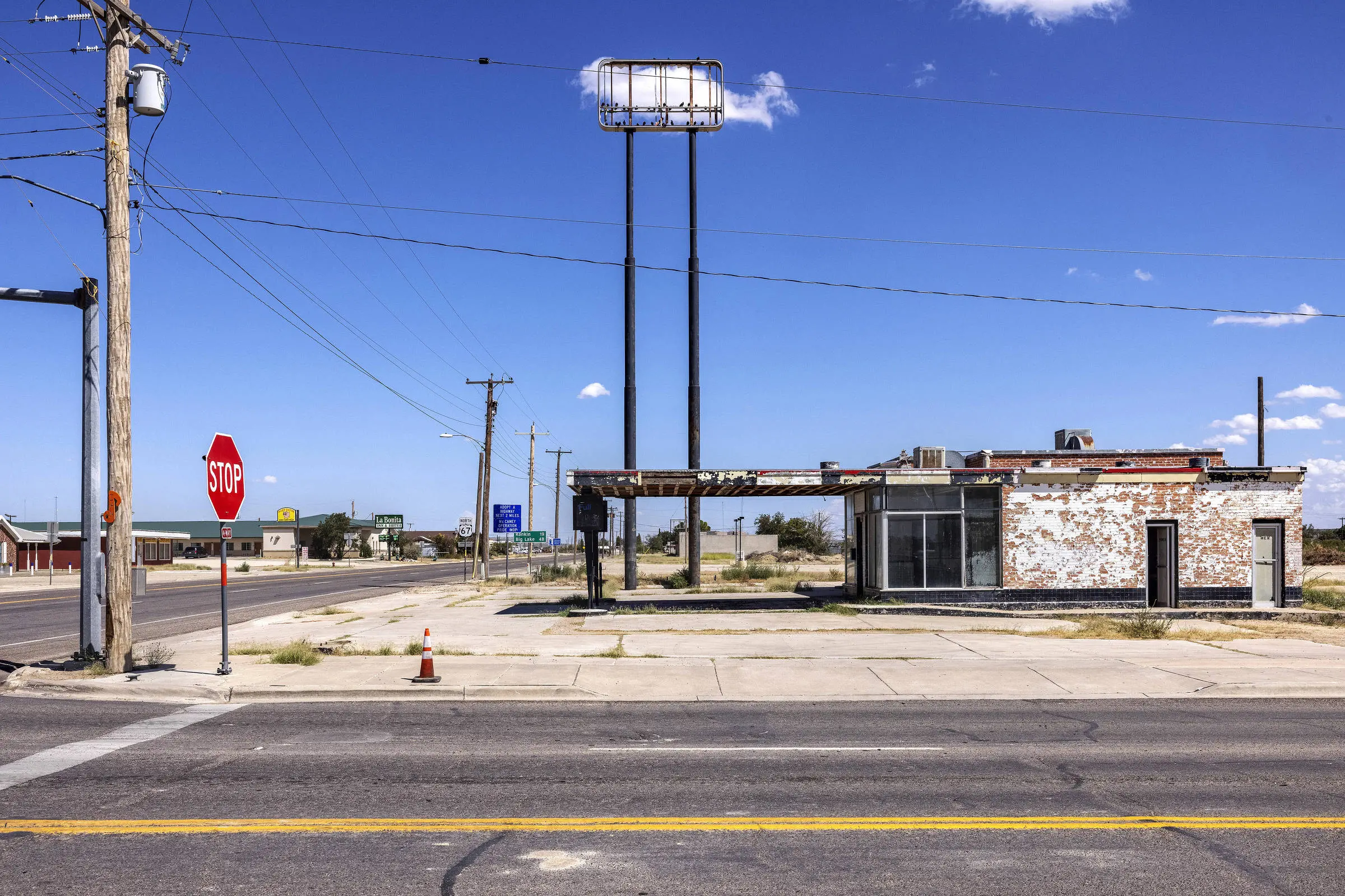 Deserted street in McCamey, Texas
