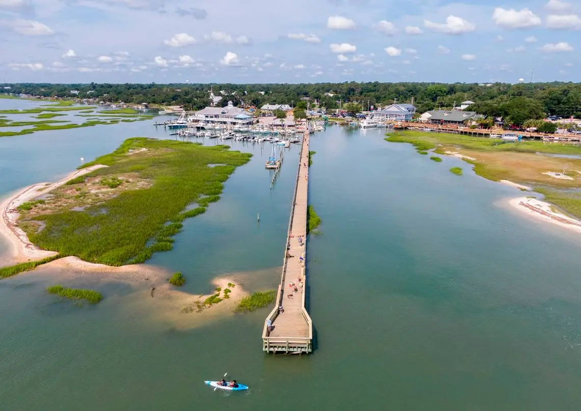 Drone images of Garden City Beach S.C.