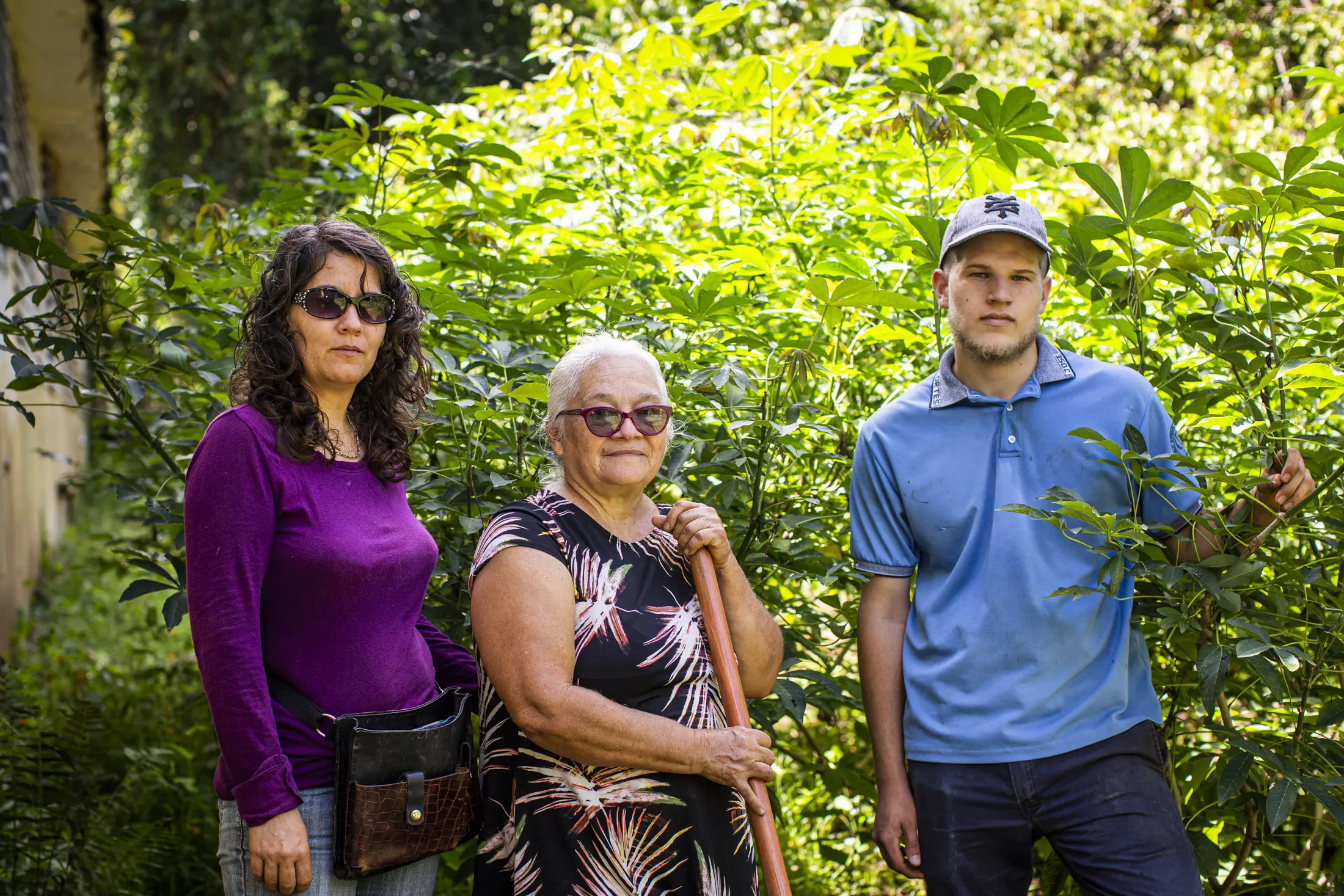 Family poses for a photo