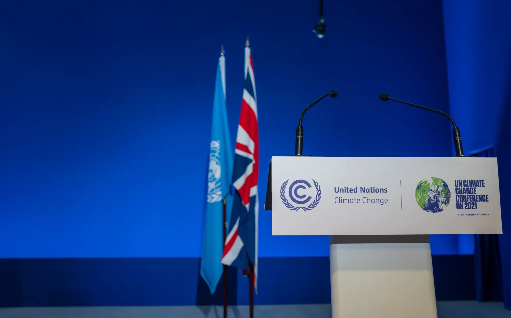 COP26 podium