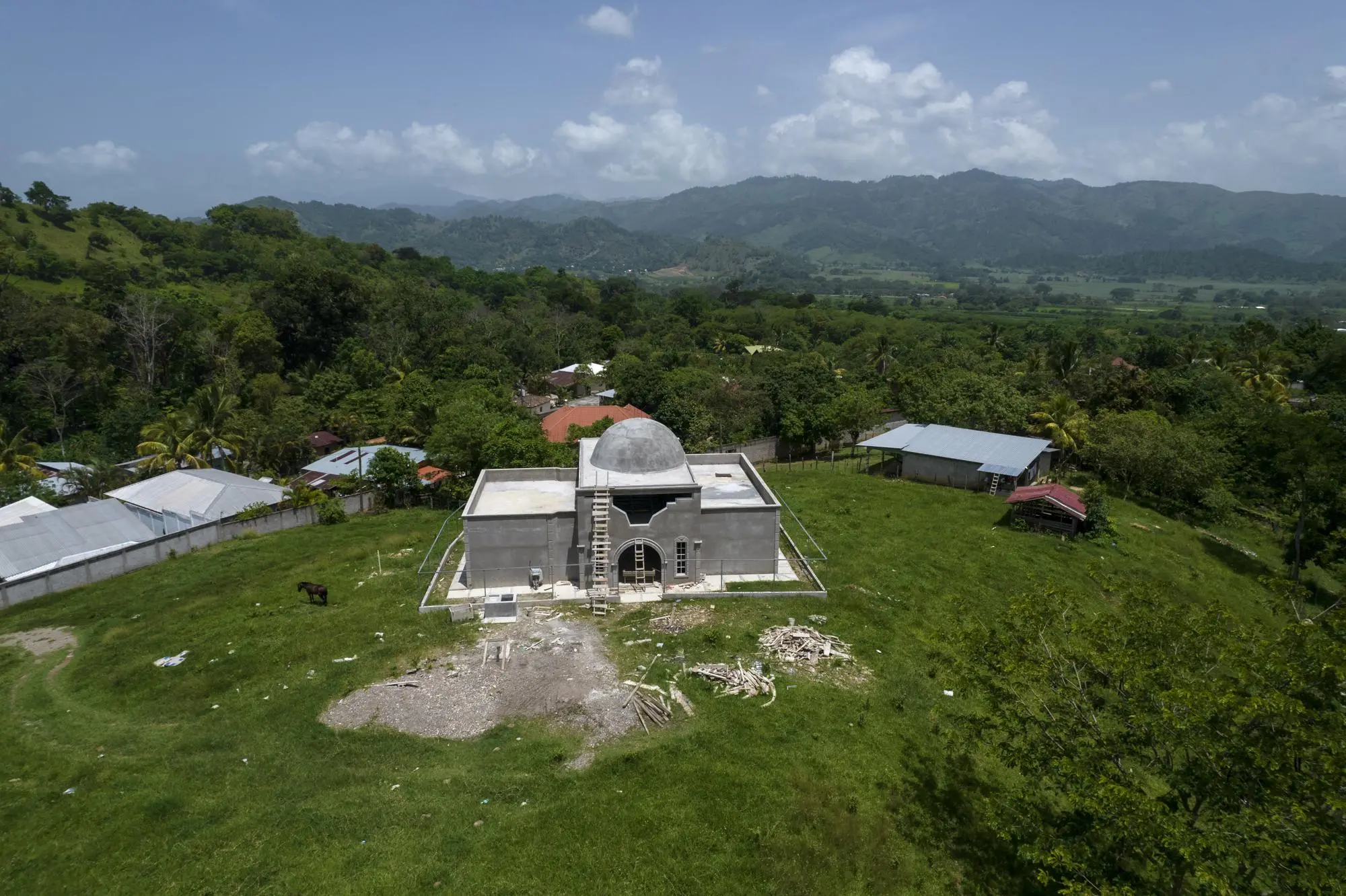 Aerial view of where a drug trafficker is buried