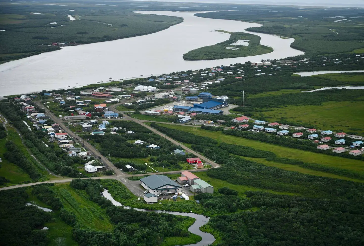 Photo of village on Yukon River