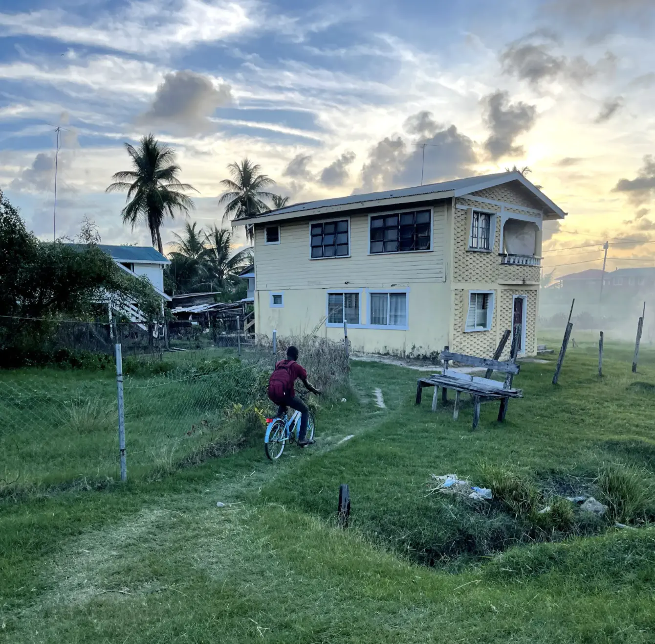 Man bikes in Guyana