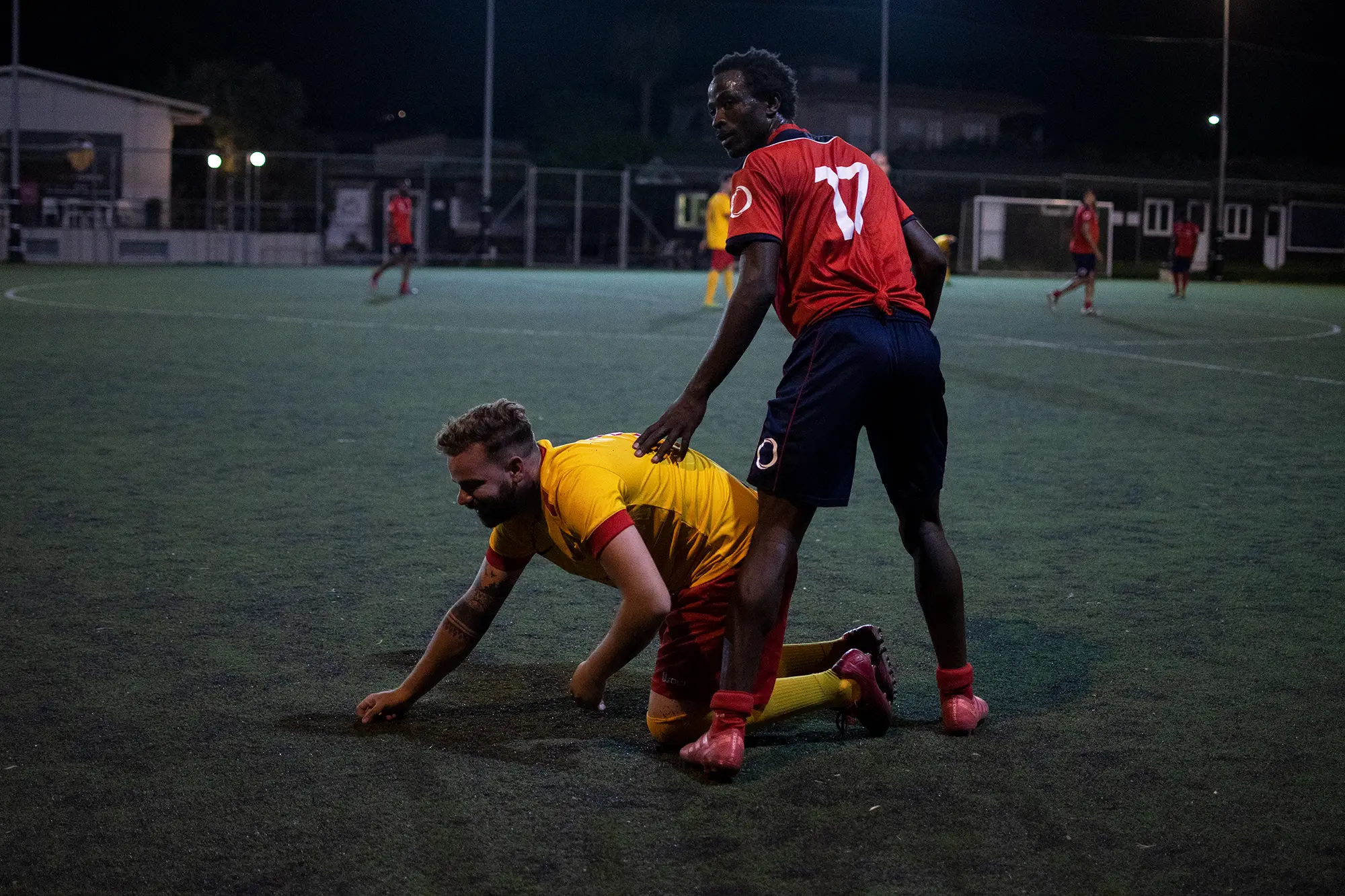 players on field