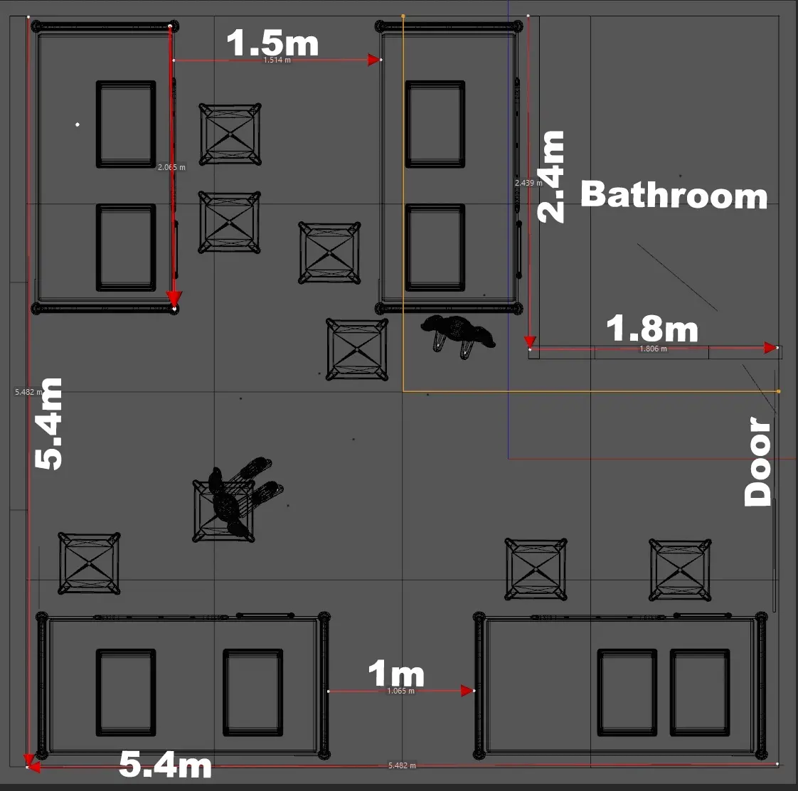 A layout of a cell.