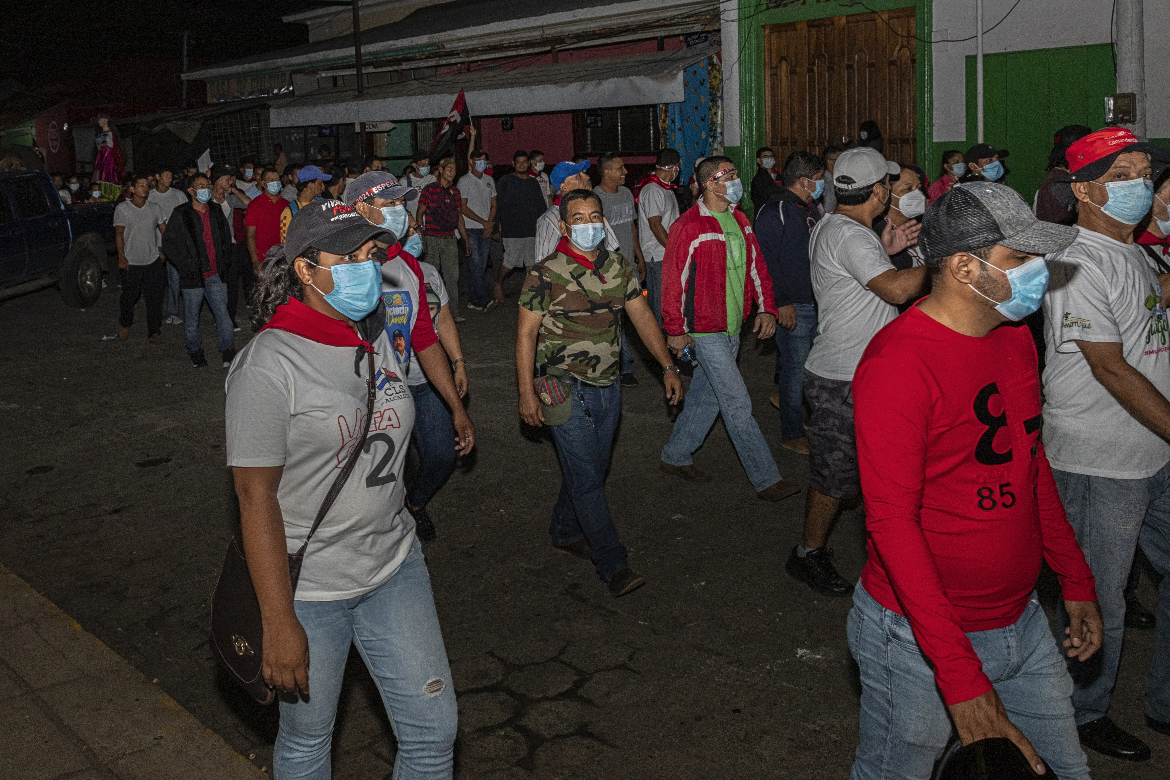 early morning rally in Juigalpa, Chontales, Nicaragua