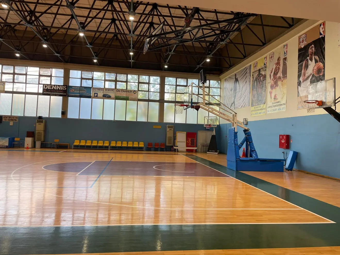 View of the Athena basketball gym