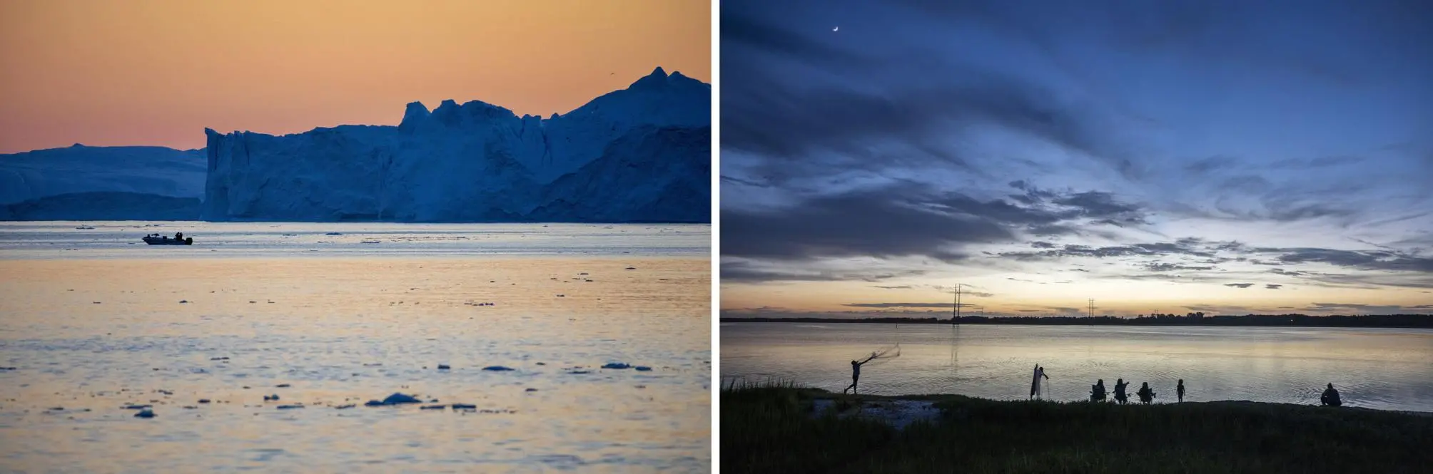 A comparison photo of Greenland and Charleston