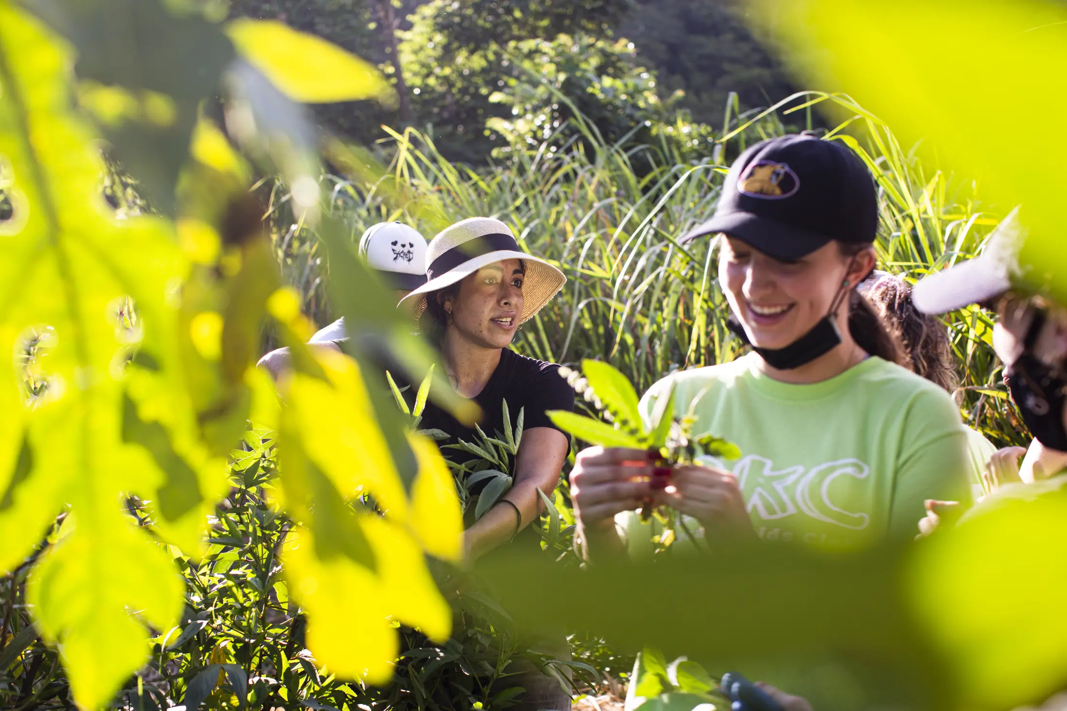 Woman discusses food security at her farm