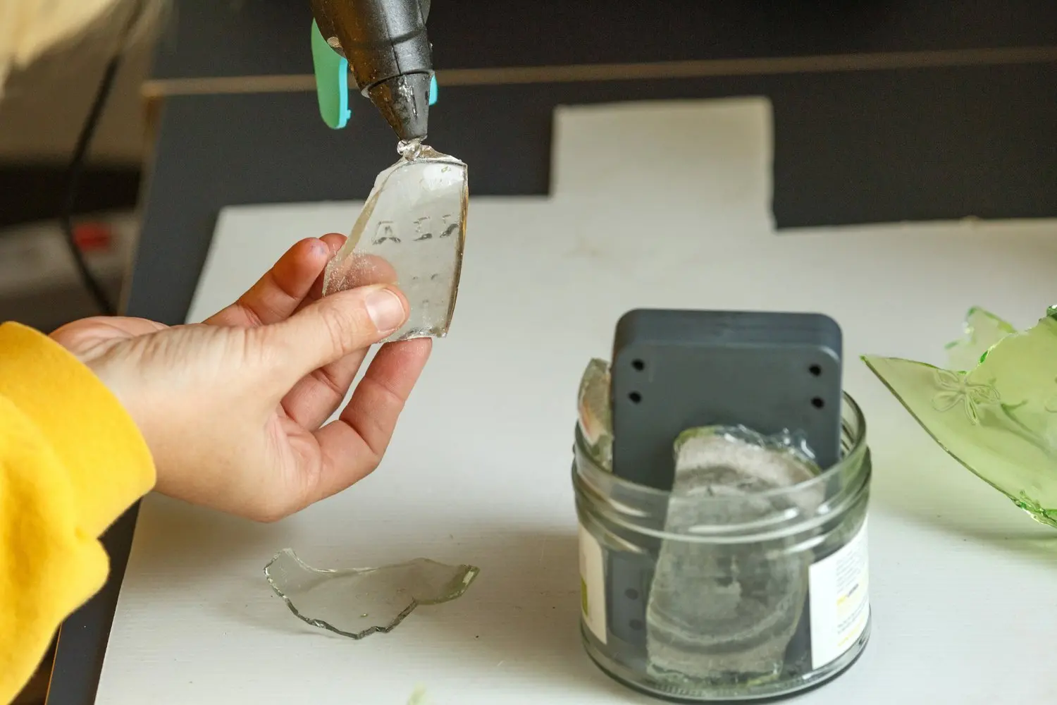Devices being added to waste materials