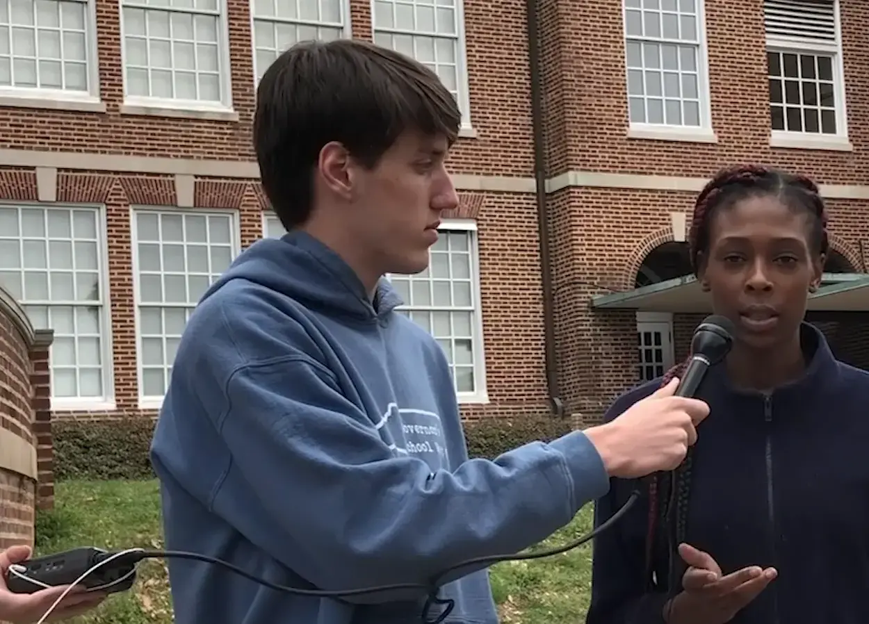 Screenshot from the film, "Placing Identity," which was produced by journalism students at R.J. Reynolds High School in Winston-Salem, NC. United States, 2018.