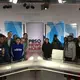 Students tour the studio where PBS NewsHour is filmed daily. Image courtesy of Fareed Mostoufi. United States, 2020.
