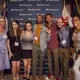 Activists Jade Nguyen, Clifton Kinnie, and Ke'Shon Newman stand with Pulitzer Center team members Kem Sawyer, Hannah Berk, and Fareed Mostoufi and Newman's mother, Darlene Jones. Image by Jin Ding. Washington, DC, 2018.