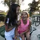 Adrianna and Cassandra share a laugh at Holy Names University. Located in the Oakland Hills, it’s Camp Suzanne’s home base. Image by Jaime Joyce for Time EDGE. California, 2018.