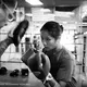 Casey Morton spars with her full-time coach Jairo Escobar at the World Class Boxing Gym in San Francisco. This is from my series ‘Fights Like a Woman which documents Hawaiian boxer Casey Morton’s journey to becoming a professional athlete in a male-dominated sport. Image by Erin Lefevre. United States.