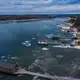 An aerial view of Snows Channel at Les Cheneaux Islands in the Upper Peninsula of Michigan on Nov. 20, 2019. Image by Zbigniew Bzdak / Chicago Tribune. United States, 2020.