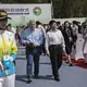 Ambassador Terry Branstad and Hebei Party Secretary, Zhao Kezhi walk together through the groundbreaking ceremony for the China-US Demonstration Farm on Saturday, Sept. 23, 2017, in Luanping County, Hebei. Image by Kelsey Kremer. 