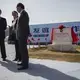 Representatives from Chinese and Iowan agriculture industries attend the groundbreaking ceremony for the China-U.S. Demonstration Farm on Saturday, Sept. 23, 2017, in Luanping County, Hebei, China. The farm is being built based on the farm that Chinese President Xi Jingping visited in Iowa in 2012. Image by Kelsey Kremer.