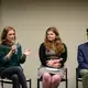 Catherine Cartier (Davidson College) responds to an audience question during the 'Impact of Religion' Q&A session alongside fellow panelists Kaitlyn Johnson (Georgetown University) and Nikhil Mandalaparthy (University of Chicago). Image by Nora Moraga-Lewy. United States, 2019.