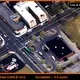 An aerial surveillance image (not captured in Baltimore), and a zoomed in area of that image used for crime analysis and tracking. Image courtesy of the NYU Policing Project. United States, undated.<br />
