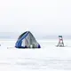 Despite the dangers of the sea ice, some hunters camp out there during the hunting season. Greenland, 2019. Image by Anna Filipova. 