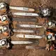 Chainsaws confiscated from loggers in the Phnom Tnout Phnom Pok Wildlife Sanctuary. Image by Sean Gallagher. Cambodia, 2020.<br />
