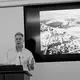 Pulitzer Center Executive Director Jon Sawyer introduces Cynthia Gorney. Image courtesy the University of Texas at Austin.  United States, 2017. 