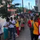 The line got so long that it had to double back on itself. Image by Claire Potter. United States, 2018.