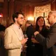 Student fellow A.J. Naddaff talks with Pulitzer Center Senior Producer Steve Sapienza and Madlen Seyfferth. Image by Karena Phan. United States, 2018.